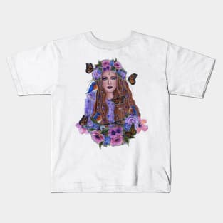 Persephone goddess stickers by Renee Lavoie Kids T-Shirt